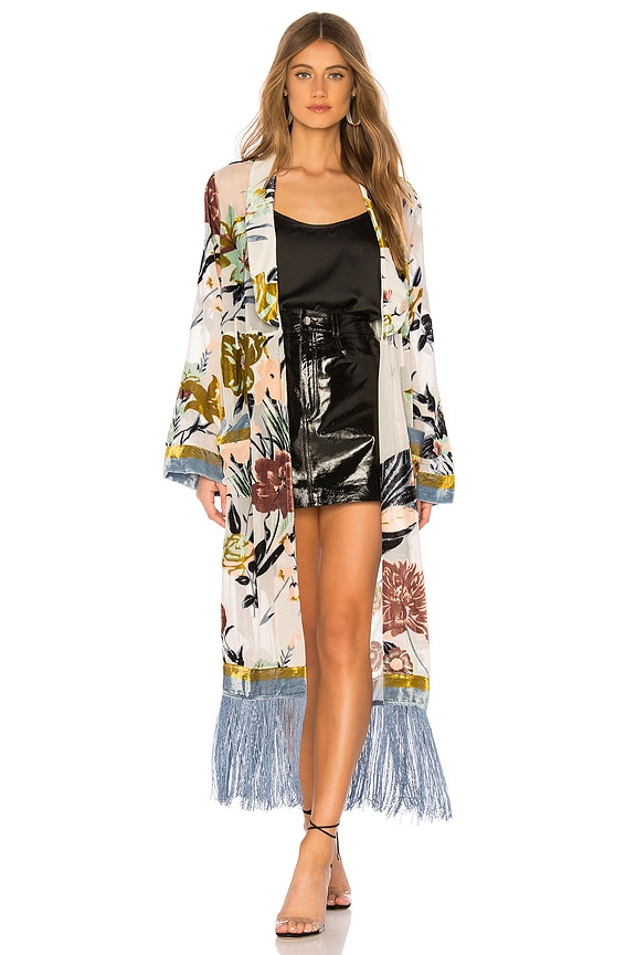 view 1 of 4 Phi Phi Don Robe in Floral Ivory