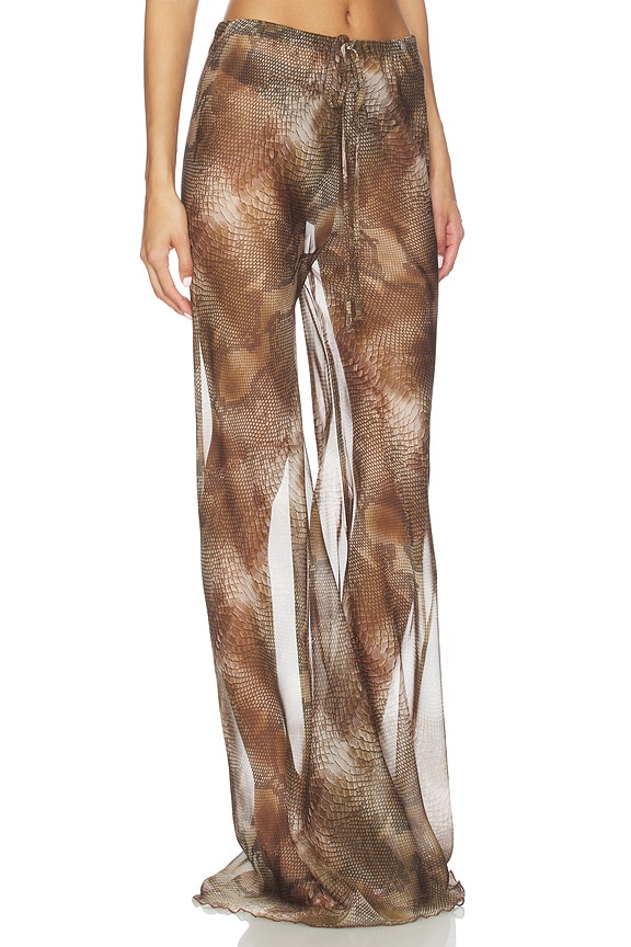 view 2 of 6 Snake Bias Pant in Brown