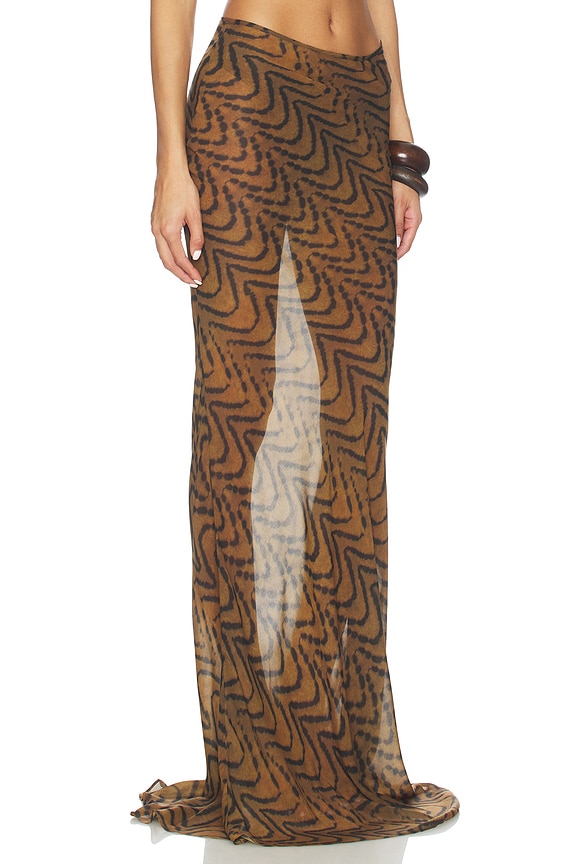 view 2 of 6 FALDA PRINTED MAXI in Brown