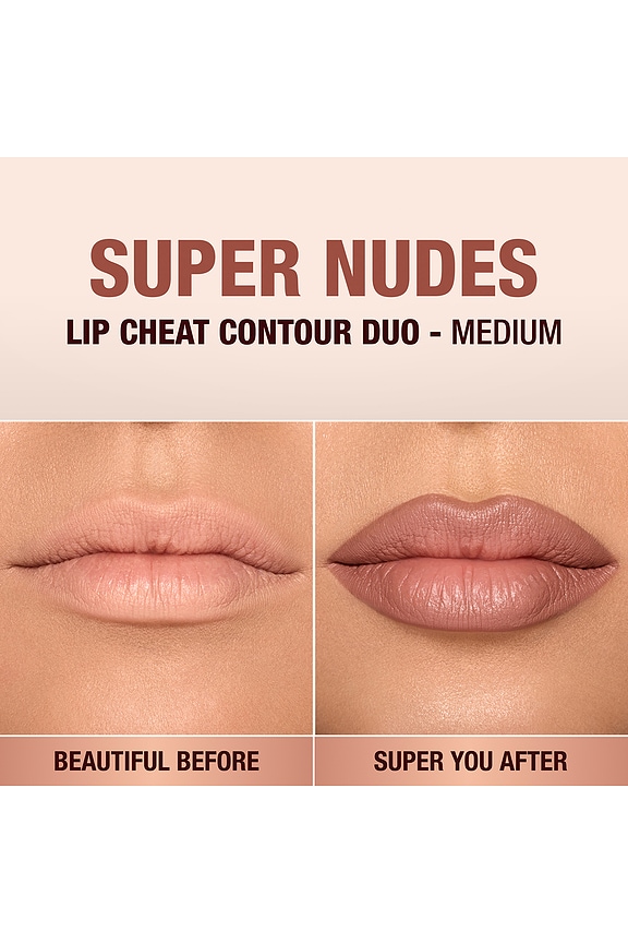 view 2 of 8 CRAYON À LÈVRES SUPERNUDES LIP CHEAT DUO in Medium