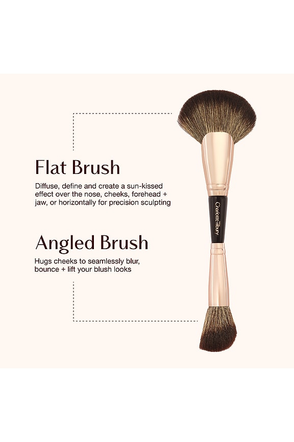 view 2 of 2 BROSSE DUAL ENDED BRONZER & BLUSH BRUSH in 