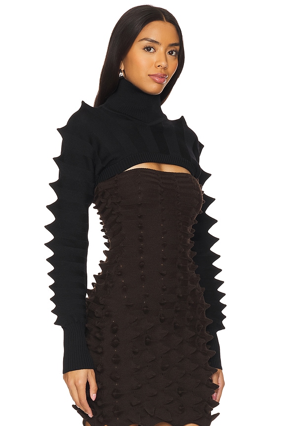 view 2 of 4 Single Spike Sleeves in Black