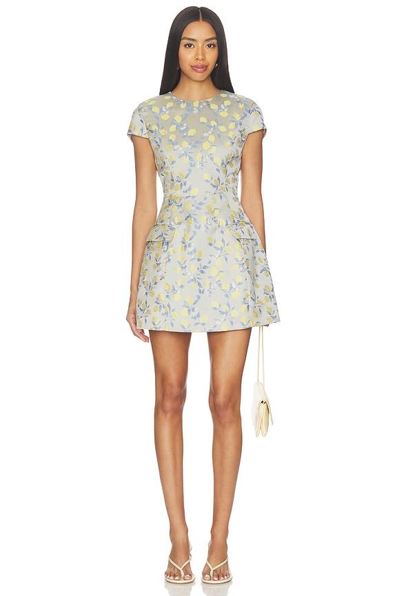 view 1 of 4 ROBE COURTE ANNIE in Yellow Multi