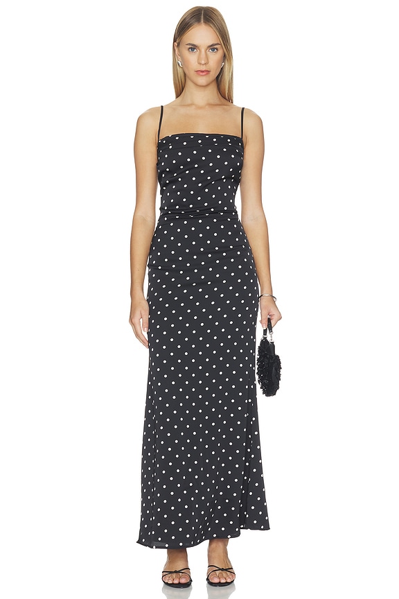 view 1 of 3 MAXIVESTIDO CELINE in Black & White