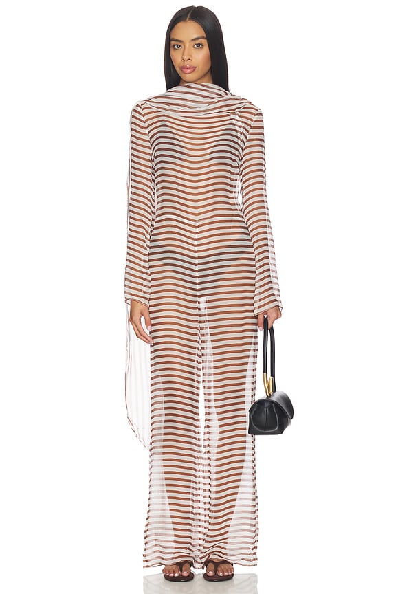 view 2 of 5 TUNIQUE DE PLAGE LAKELYN in Small Saddle Stripe