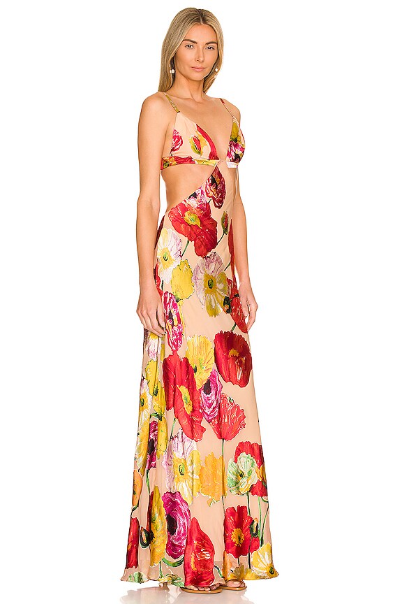 view 2 of 3 Dari Gown in Painted Floral