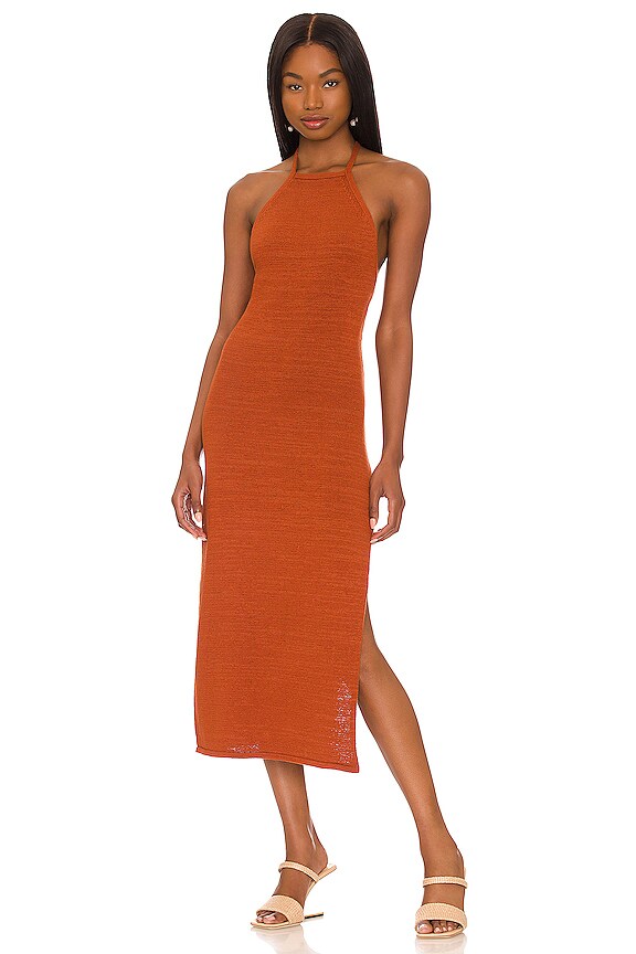 view 2 of 3 Tyla Dress in Rust in Amber