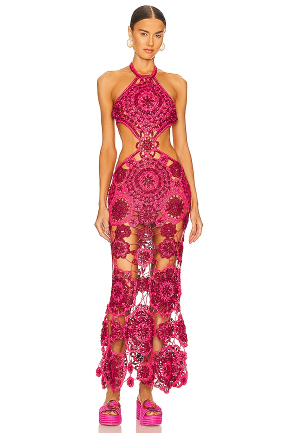 view 1 of 3 VESTIDO LARGO ACCALIA in Ghermez Rose