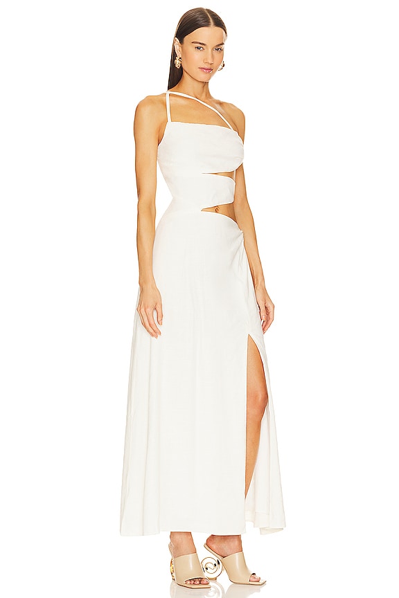 view 2 of 4 ROBE DE SOIRÉE TERESE in Off White Str Linen