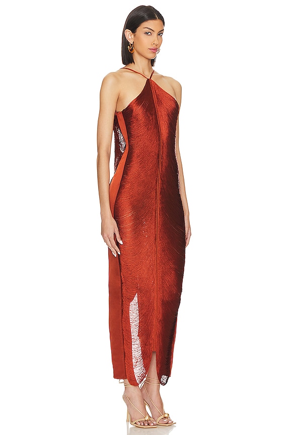 view 2 of 3 VESTIDO LARGO RENATA in Bronze