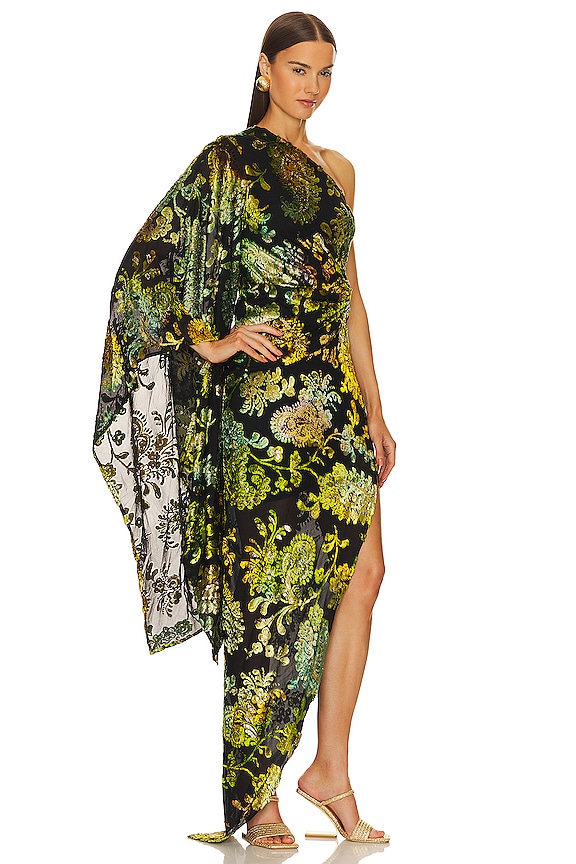 view 2 of 4 Adira Gown in Green Multi