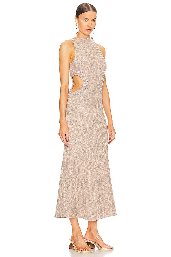 view 2 of 4 ROBE MIDI EN MAILLE ANDREAS in Canyon Tan