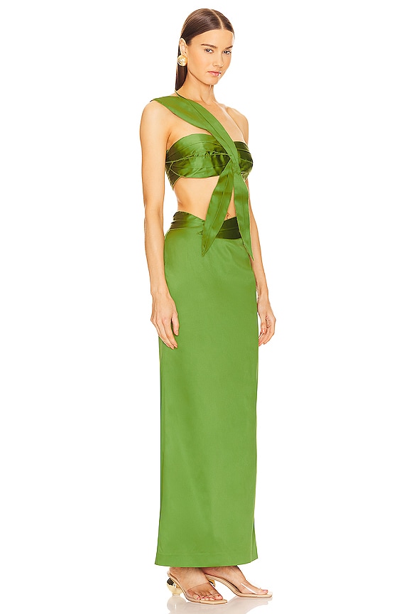 view 2 of 3 VESTIDO LARGO SHARLENA in Olea