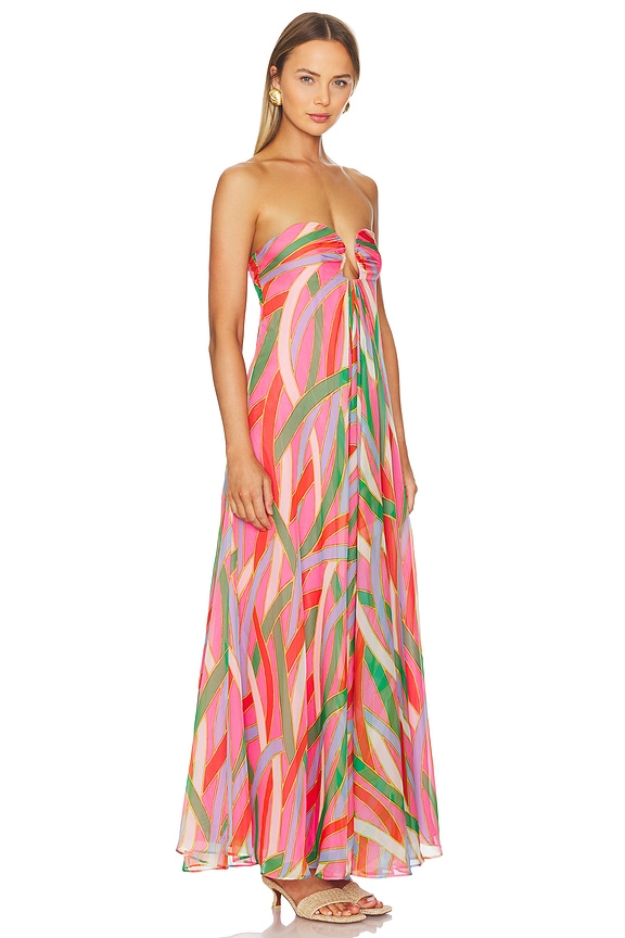 view 2 of 4 Misa Gown in Vintage Stripe Print