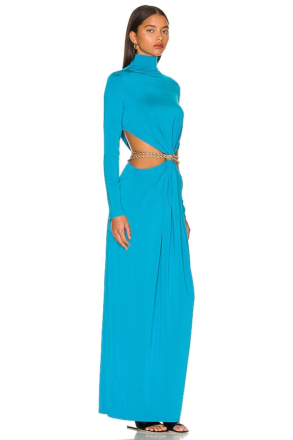 view 2 of 4 VESTIDO LARGO GENEVIEVE in Cyan