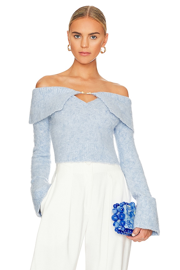 view 1 of 4 Audie Knit Top in Ice Blue