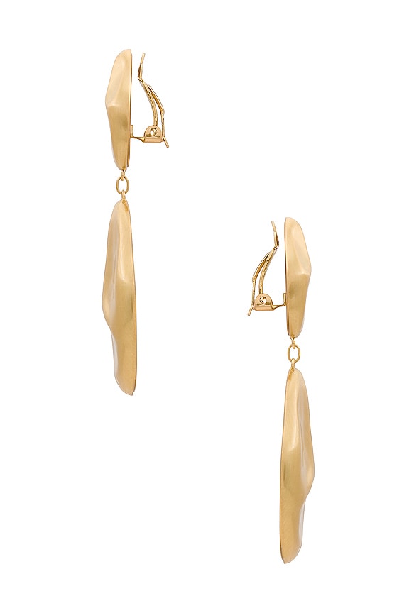 view 2 of 2 Dunia Earring in Brushed Brass