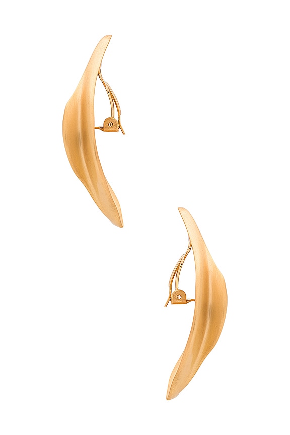 view 2 of 3 Erin Earrings in Brushed Brass
