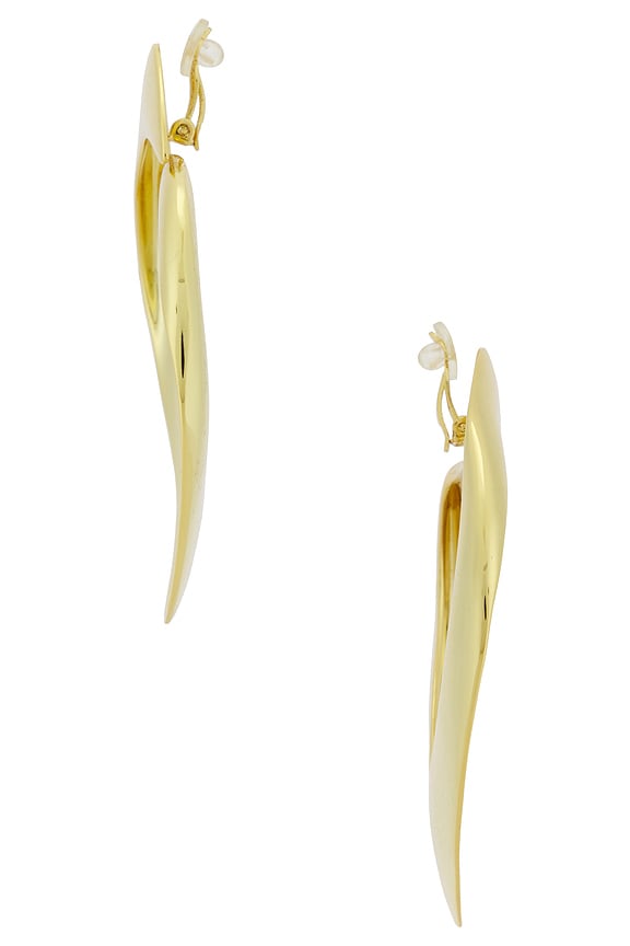 view 2 of 2 Lola Earring in Shiny Brass