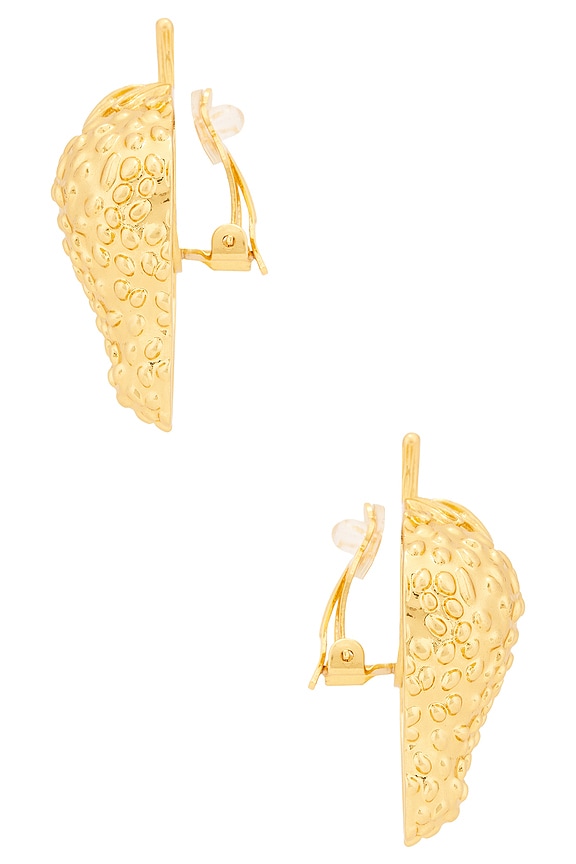 view 2 of 2 Strawberry Earring in Antique Brass