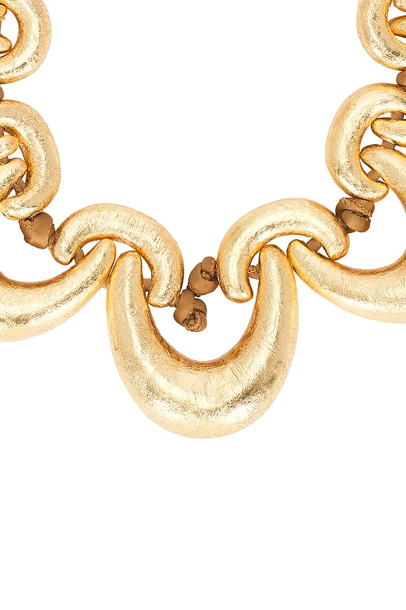view 2 of 2 Taylor Choker in Gold Foiled Wood