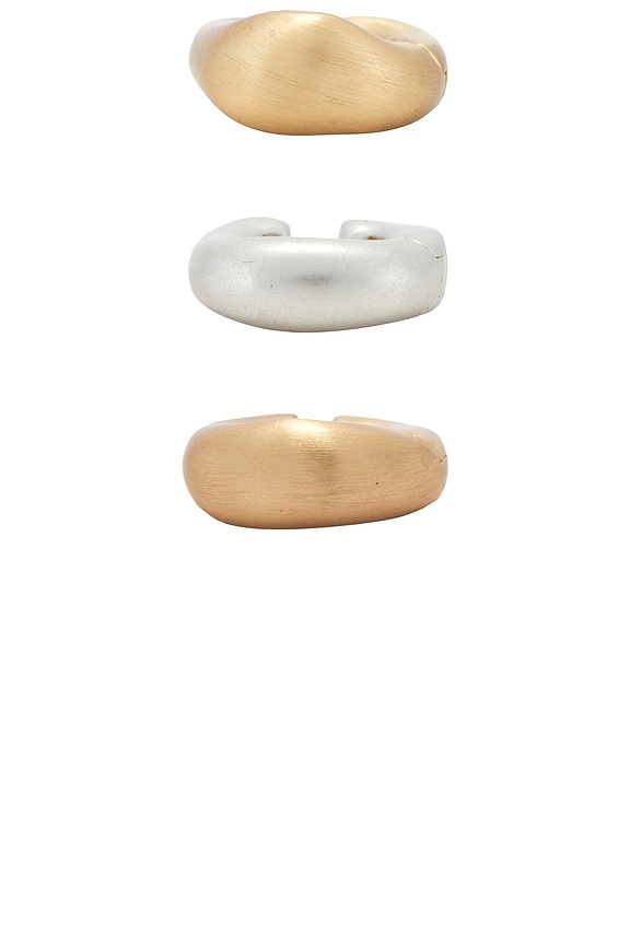 view 1 of 3 PENDIENTE SOLENE in Brushed Brass & Antique Brass