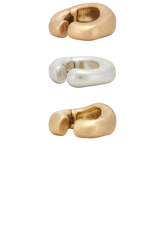 view 2 of 3 PENDIENTE SOLENE in Brushed Brass & Antique Brass