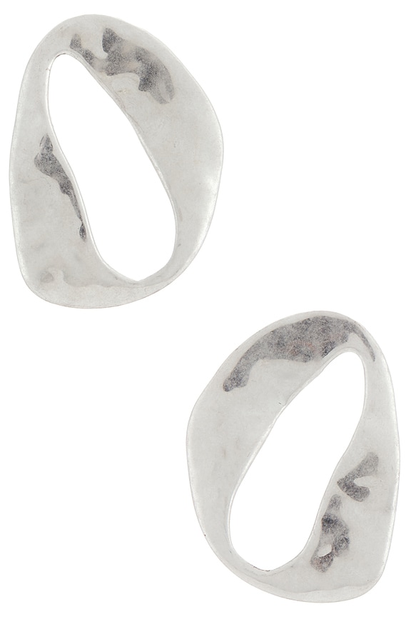 view 1 of 2 PENDIENTES DE ARO RUE in Antique Silver