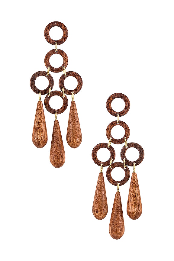 view 1 of 2 СЕРЬГИ BIBI in Chestnut