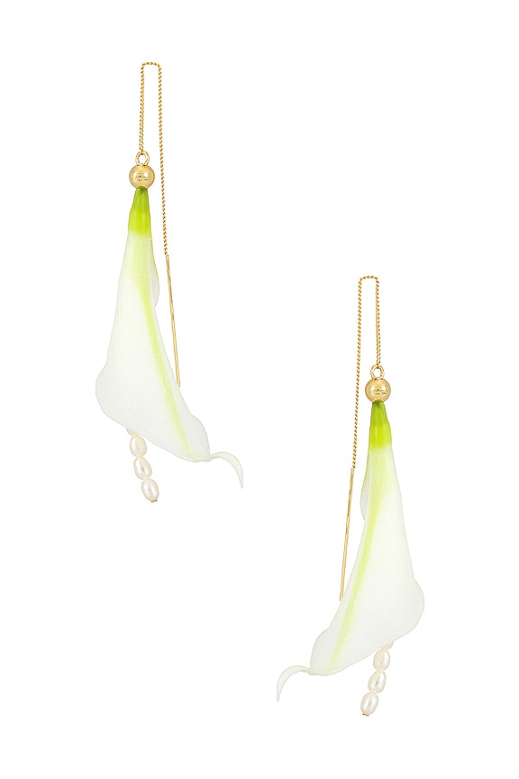 view 2 of 2 Calla Earring in White