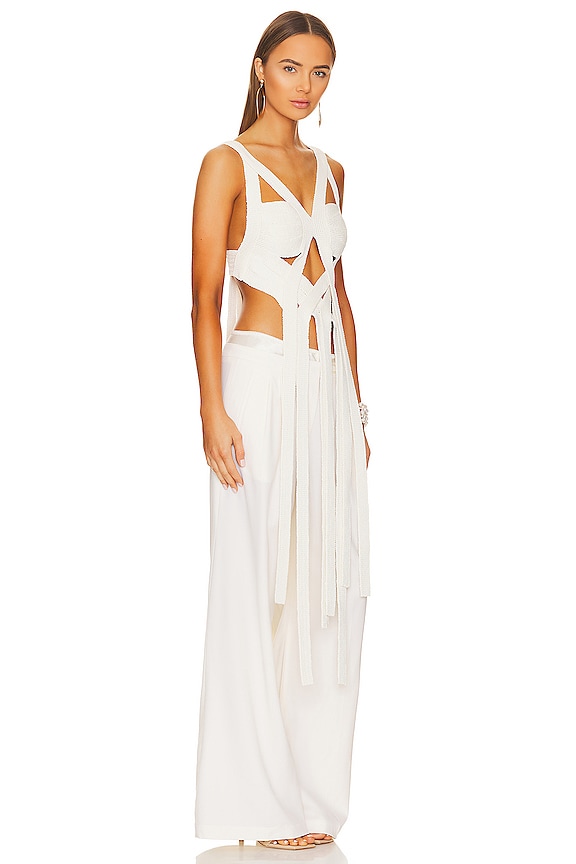 view 2 of 4 Rihanna Knit Top in Off White Raffia