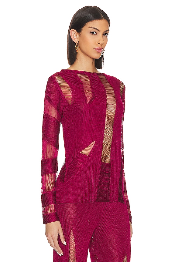 view 2 of 4 Joline Top in Carmine