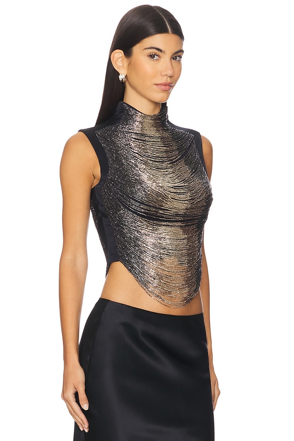 view 2 of 5 TOP SIN MANGAS TARAJI in Black