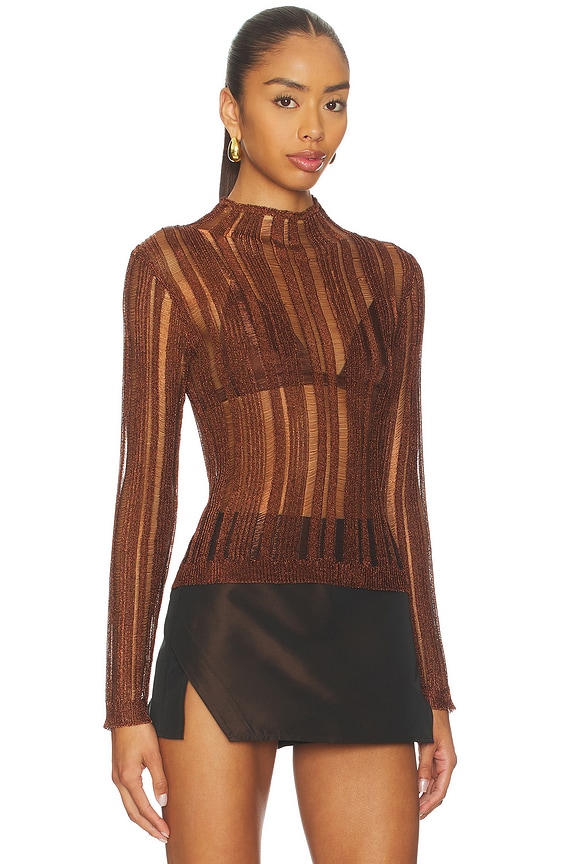 view 2 of 5 Kyla Top in Saddle