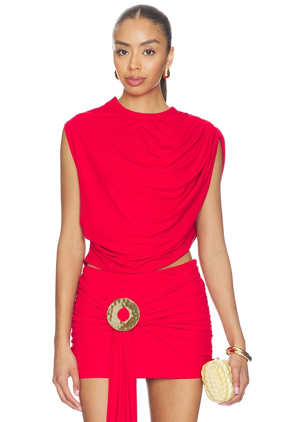 view 1 of 5 Celene Top in Vermillion