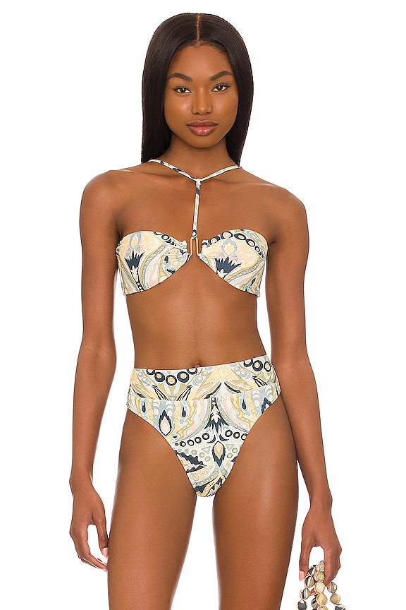 view 1 of 4 Ceres Bikini Top in Aloe Multi