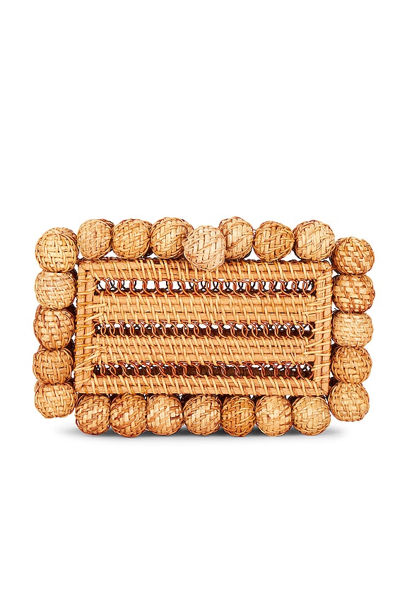 Cult Gaia Eos Rattan Clutch in Natural | REVOLVE