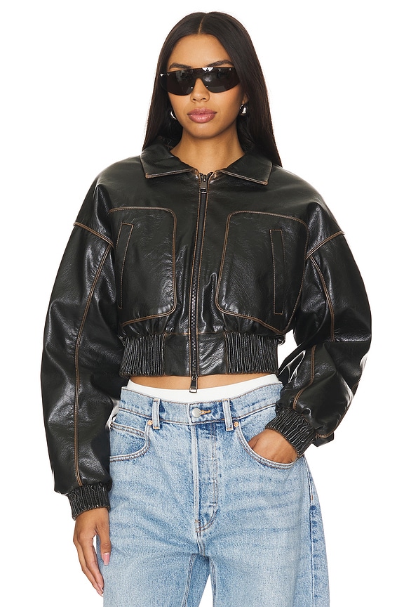 view 2 of 5 작물  봄버 재킷 in Chestnut