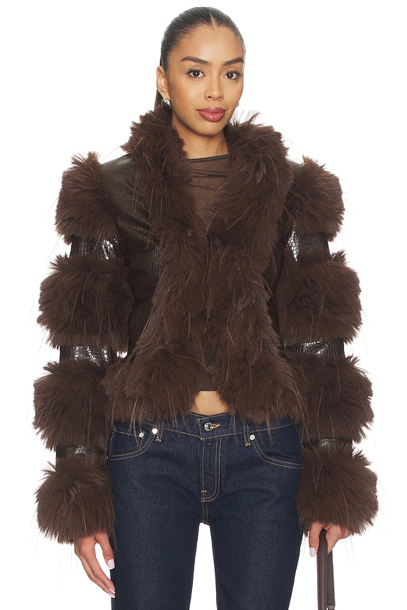 view 1 of 5 MANTEAU CATERPILLAR in Chestnut