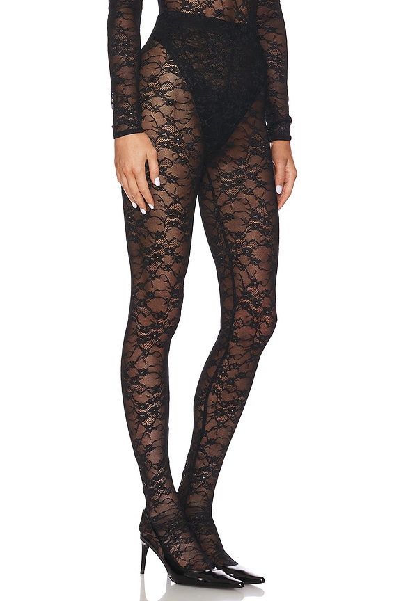 view 2 of 6 Lace Skin Leggings in Onyx