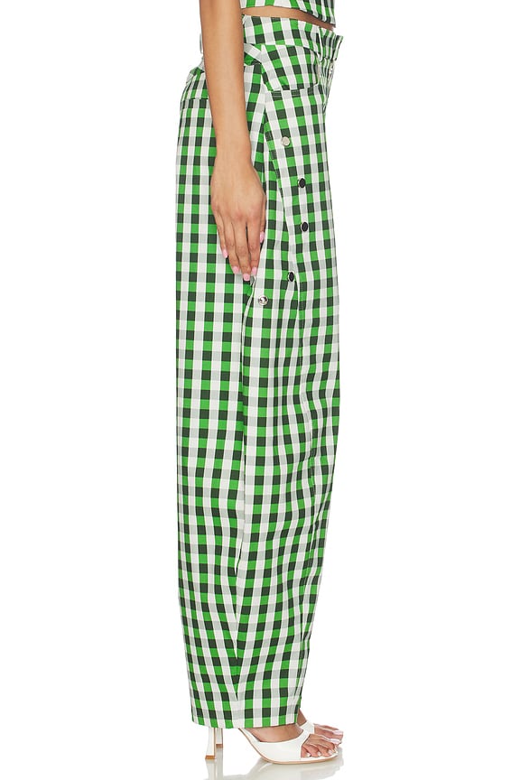 view 2 of 6 Barrel Pant in Gingham Green