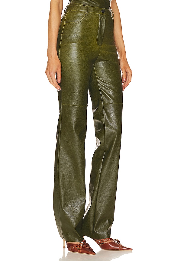 view 2 of 4 Killa Faux Leather Trousers in Peridot