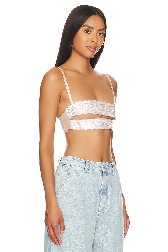 view 2 of 5 Highlight Borderline Top in Beige