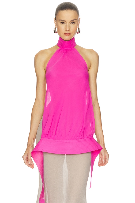 view 2 of 5 Bubble Top in Pink Silk