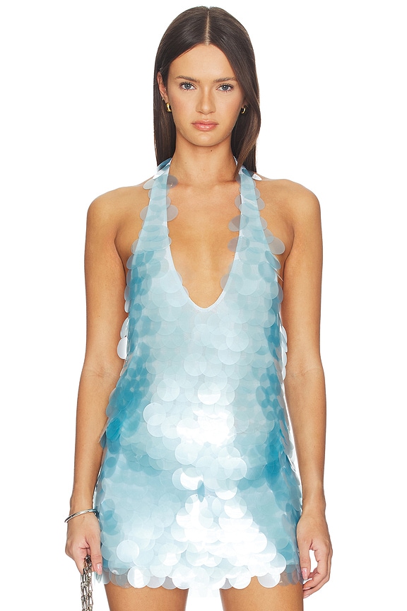 view 1 of 5 Paloma Top in Aqua Blue