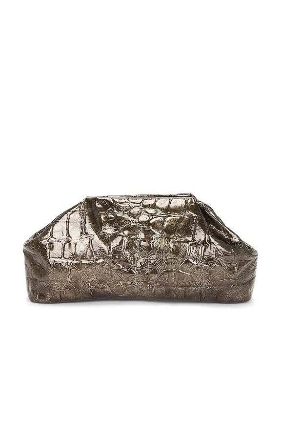 view 1 of 4 POCHETTE BABYLON LEATHER in Green Croc