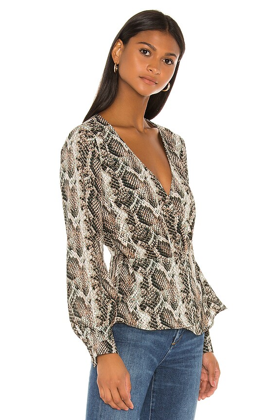 view 2 of 4 Jasper Wrap Blouse in Deep Forest