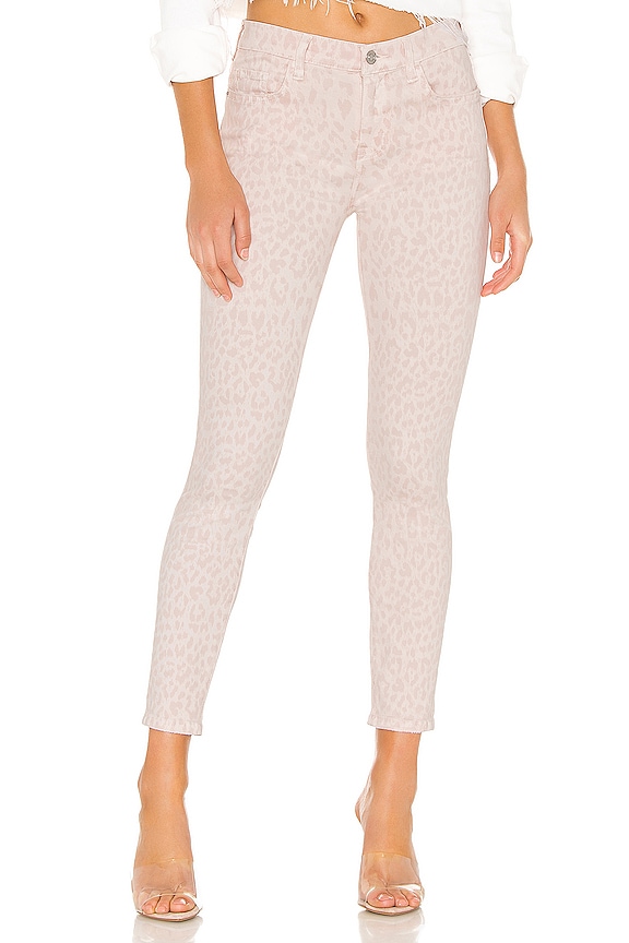view 1 of 4 High Waist Stiletto Jean in Leopard Rose