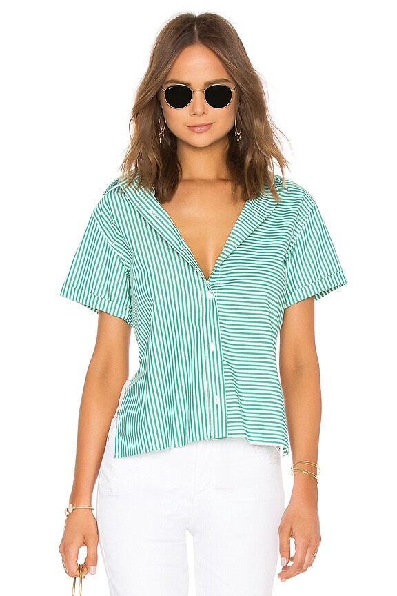 view 2 of 5 The Tie Back Telly Top in Sail Green