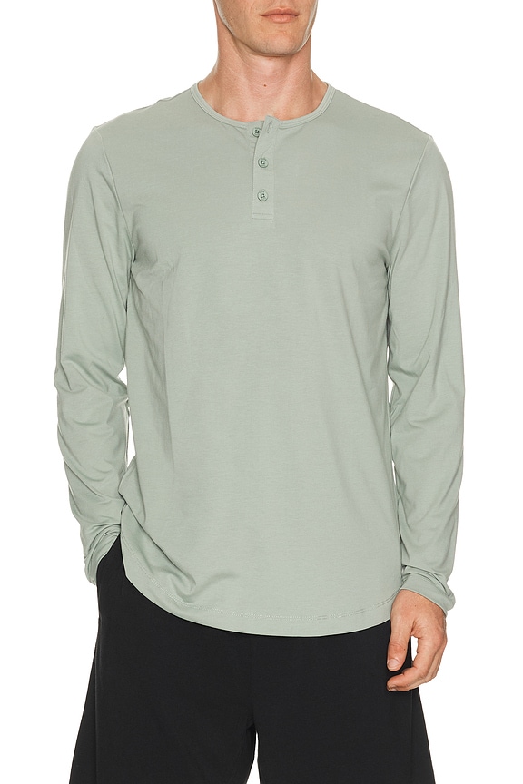 view 1 of 4 TUNISIEN À MANCHES LONGUES CURVE HEM in Slate Grey